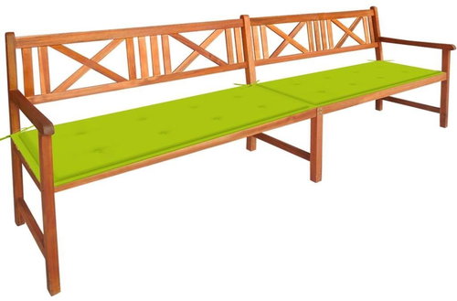 Garden Bench With Cushions 240 cm Solid Acacia Wood 3063833 - Garden Bench - Main image