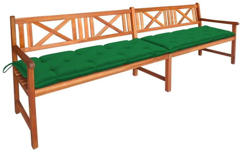 Garden Bench with Cushions 240cm Solid Acacia Wood 3063842 - Garden Bench - Main image