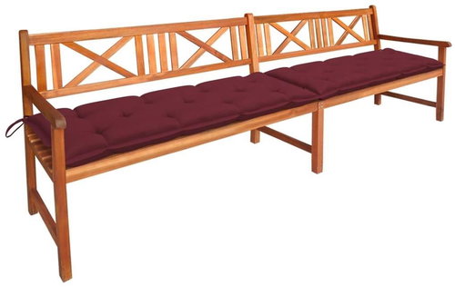 Garden Bench with Cushions 240cm Solid Acacia Wood 3063846 - Garden Bench - Main image
