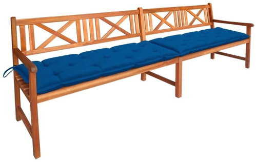 Garden Bench With Cushions 240 cm Solid Acacia Wood 3063847 - Garden Bench - Main image