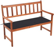 Garden bench with cushion 120 cm solid acacia wood 3063768 - Garden Bench
