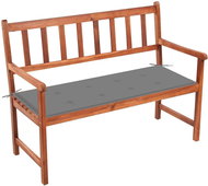 Garden bench with cushion 120 cm solid acacia wood 3063769 - Garden Bench