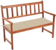 Garden bench with cushion 120 cm solid acacia wood 3063771 - Garden Bench