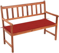 Garden bench with cushion 120 cm solid acacia wood 3063774 - Garden Bench
