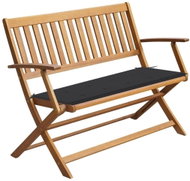 Garden bench with cushion 120 cm solid acacia wood 3064239 - Garden Bench