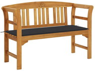 Garden bench with cushion 120 cm solid acacia wood 3064293 - Garden Bench