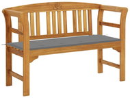 Garden bench with cushion 120 cm solid acacia wood 3064294 - Garden Bench