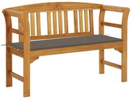 Garden bench with cushion 120 cm solid acacia wood 3064301 - Garden Bench