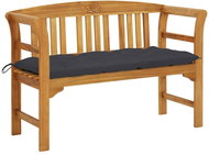 Garden bench with cushion 120 cm solid acacia wood 3064308 - Garden Bench