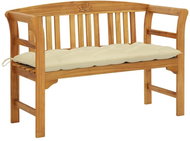 Garden bench with cushion 120 cm solid acacia wood 3064310 - Garden Bench