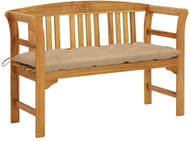 Garden bench with cushion 120 cm solid acacia wood 3064311 - Garden Bench