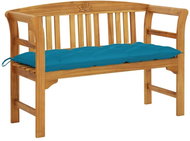 Garden bench with cushion 120 cm solid acacia wood 3064312 - Garden Bench