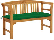Garden bench with cushion 120 cm solid acacia wood 3064313 - Garden Bench