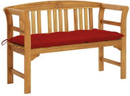 Garden bench with cushion 120 cm solid acacia wood 3064314 - Garden Bench