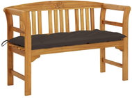 Garden bench with cushion 120 cm solid acacia wood 3064316 - Garden Bench