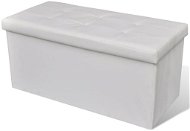 Dlouhá skládací lavice s úložným prostorem bílá - Lavice