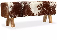 Lavička z pravé kozí kůže 120 × 30 × 45 cm   - Lavice