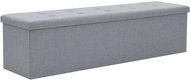 Skládací úložná lavice umělý len 150 × 38 × 38 cm světle šedá - Lavice