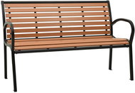 SHUMEE Zahradní lavice černá a hnědá 116 cm ocel a WPC - Zahradní lavice