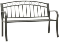 SHUMEE Zahradní lavice šedá 120 cm ocel - Zahradní lavice