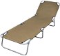 Garden Lounger Garden deck chair folding with adjustable backrest taupe - Zahradní lehátko
