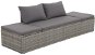 Garden Lounger Grey 195 x 60cm Polyrattan - Garden Sofa