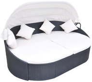 Garden bed with canopy polyrattan black - Garden Bed