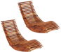 Garden Lounger Rocking Sun Loungers 2 pcs Acacia Wood - Zahradní lehátko