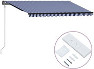 Automatic retractable awning 450 x 300 cm blue-white - Awning