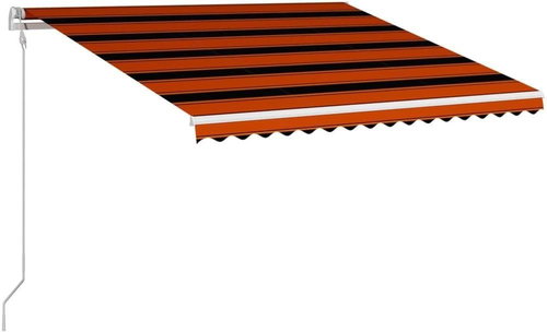 Automatic retractable awning 450 x 300 cm orange-brown - Awning - Main image