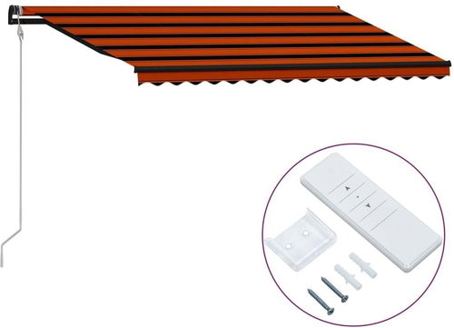 Automatic retractable awning 450 x 300 cm orange-brown - Awning - Main image