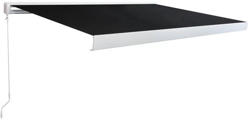 Cassette awning for manual operation 300 cm anthracite - Awning - Main image
