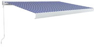 Cassette awning for manual operation 300 x 250 cm blue-white - Awning