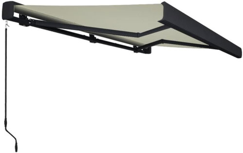 Cassette awning for manual operation 350 x 250 cm cream - Awning - Main image