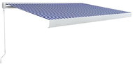 Cassette awning for manual operation 350 x 250 cm blue-white - Awning