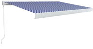 Cassette Awning for Manual Operation 400 x 300cm Blue-white - Awning