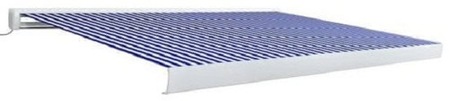 Cassette Awning with Motor 350 x 250cm Blue-white - Awning - Main image