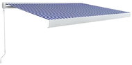 Kazetová markýza s ručním ovládáním 450 x 300 cm modro-bílá - Markýza