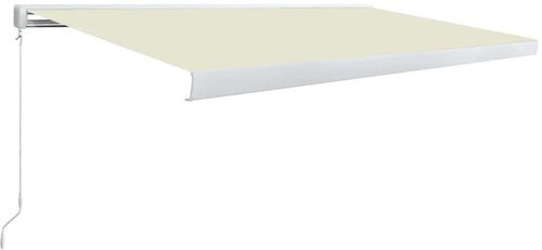 Kazetová markýza s ručním ovládáním 500 x 300 cm krémová - Markýza - Main image