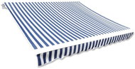 Plachta na markýzu plátěná modro-bílá 3 x 2,5 m (bez rámu) - Markýza
