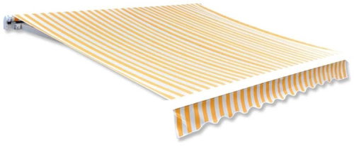 Plachta na markýzu slunečnicová žluto-bílá 6 x 3 m (bez rámu) - Markýza - Main image