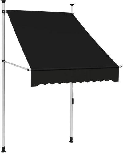 Ručně zatahovací markýza 100 cm antracitová - Markýza - Main image