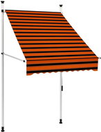 Ručně zatahovací markýza 100 cm oranžovo-hnědá - Markýza