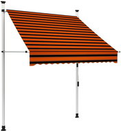 Ručně zatahovací markýza 150 cm oranžovo-hnědá - Markýza