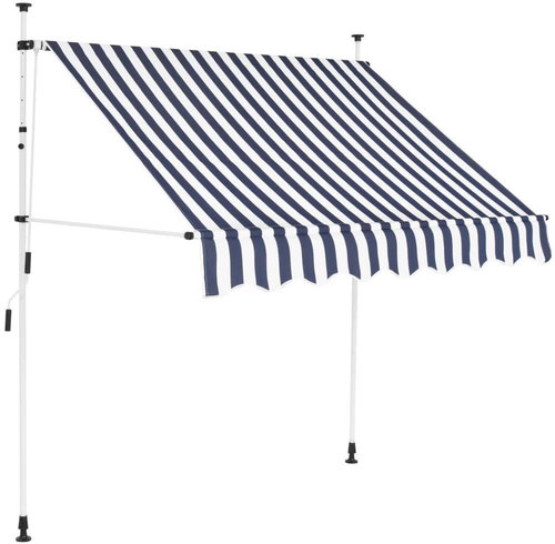 SHUMEE Markýza, modro-bílé pruhy 200cm - Markýza - Main image
