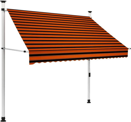 Ručně zatahovací markýza 200 cm oranžovo-hnědá - Markýza - Main image