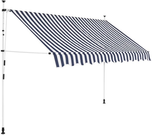SHUMEE Markýza, modro-bílé pruhy 250cm - Markýza - Main image