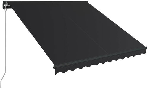 Ručně zatahovací markýza 300 x 250 cm antracitová - Markýza - Main image