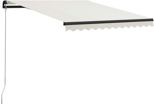 Ručně zatahovací markýza 300 x 250 cm krémová - Markýza - Main image
