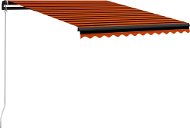 Ručně zatahovací markýza 300 x 250 cm oranžovo-hnědá - Markýza